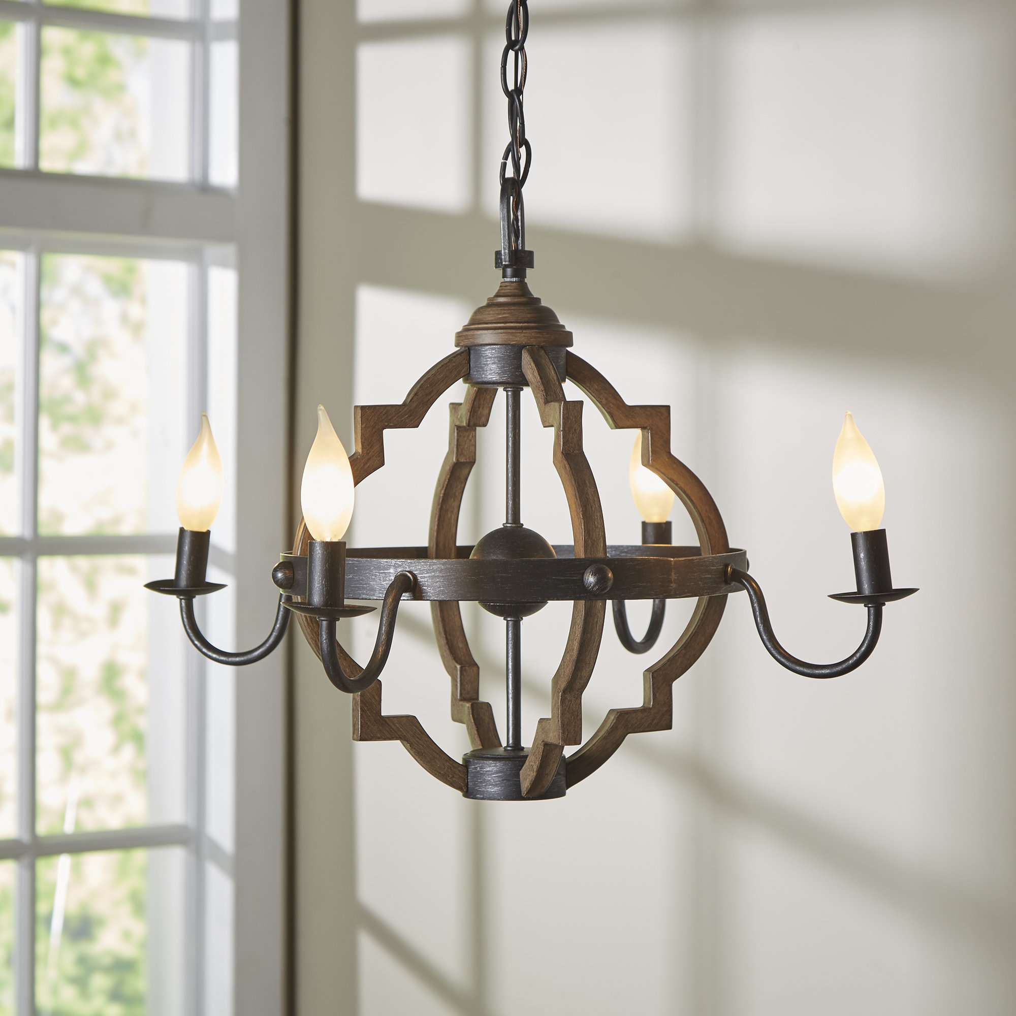 Laurel Foundry Modern Farmhouse Donna 4Light CandleStyle Chandelier